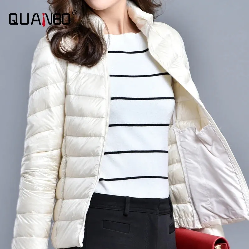 Women's Short Lightweight Puffer Ultra Packable Down Jacket
